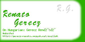 renato gerecz business card